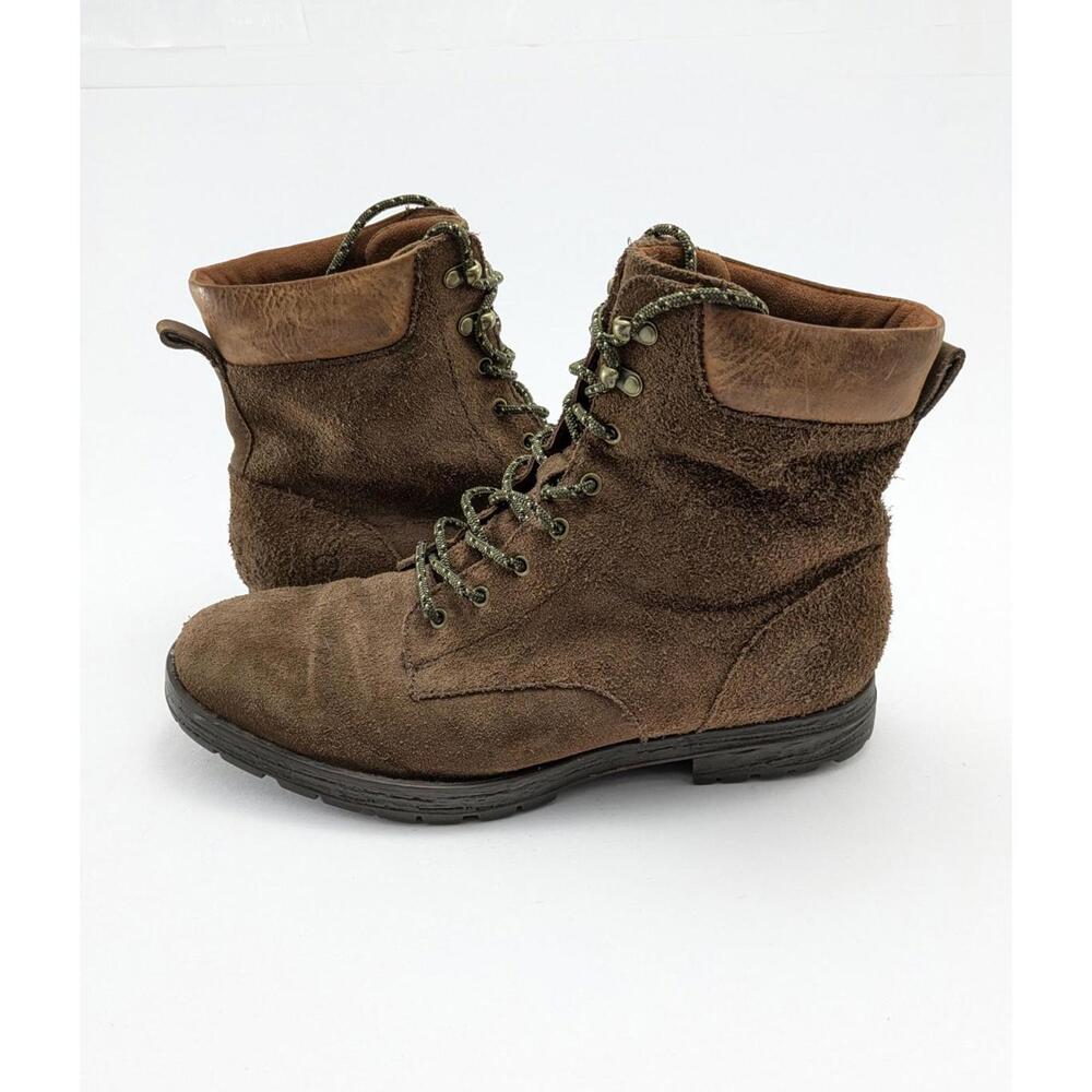Mens Born Pike Lace Brown‎ Suede Leather Outdoor Hiking Boots H58623 Size 11